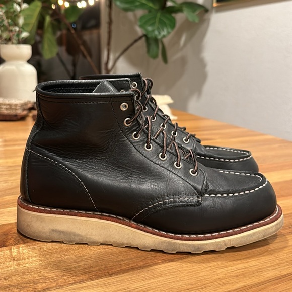 Redwings women black leather mock toe boot - Picture 3 of 8